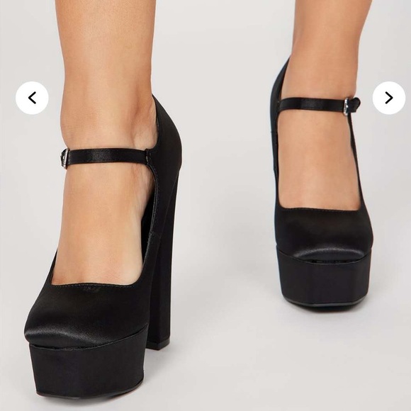 Fashion Nova Black Platform Heels - Picture 2 of 2